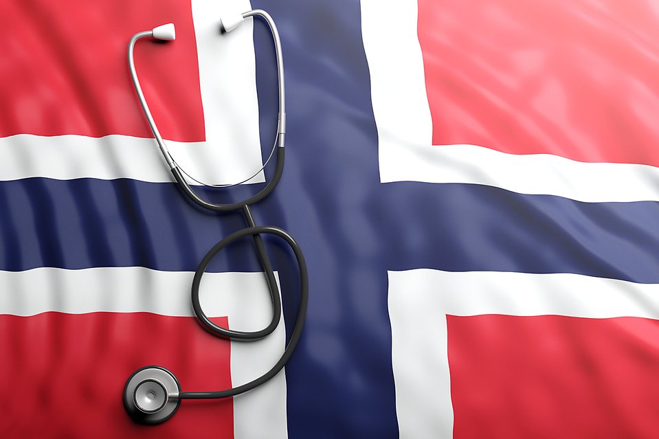 norsk flagg med stetoskop